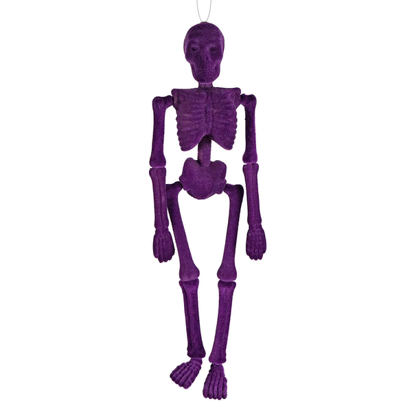 One Hundred 80 Degrees Flocked Skeleton, Purple (WH0058PURPLE)