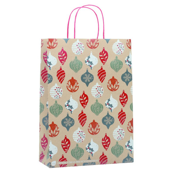 The Gift Wrap Company Extra Large Tote, Eco Bauble Print (XECOB302)