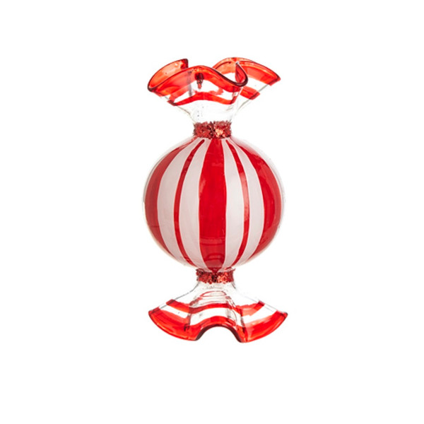 RAZ Imports Peppermint Candy Ornament,  Round - 5" (4124607A)