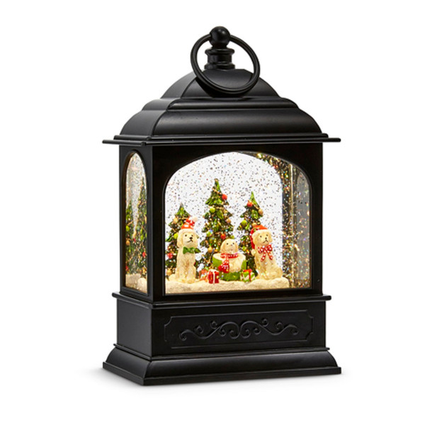 RAZ Imports Lighted Water Lantern, Celebrate The Season Pup - 8.5" (4416919)