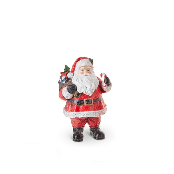 RAZ Imports Vintage Figurine - Santa Holding Candy  9" (4211333A)