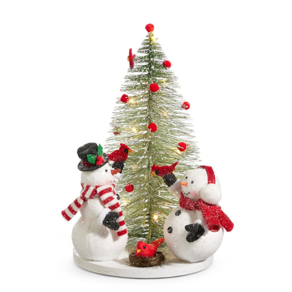 RAZ Imports  Lighted Snowman Tree - 12.75" (4416283)