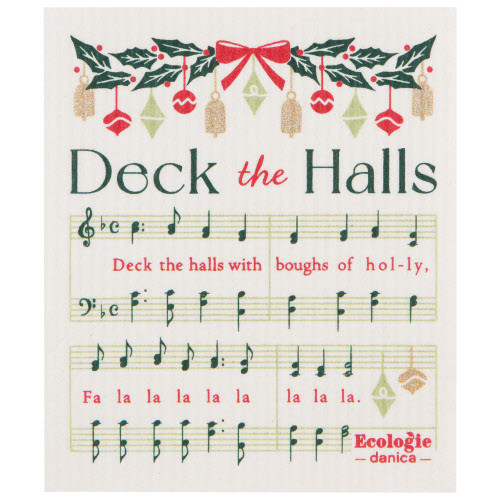 Now Designs Swedish Sponge Dishcloth, Christmas Carol (ESW2671D)