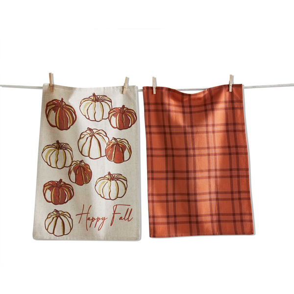 TAG Dishtowels, Happy Fall Pumpkin - Set of 2 (G19098)