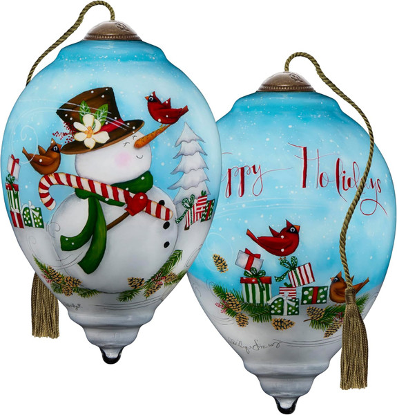 Ne'Qwa Ornament, Celebrate The Season Hand-Painted Blown Glass Ornament (7241115)