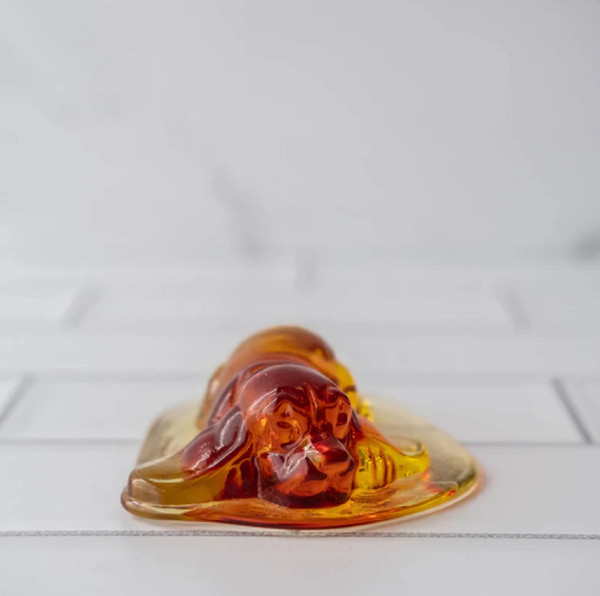 Blenko Puppy Paperweight, Tangerine (6402P-PUP-18)