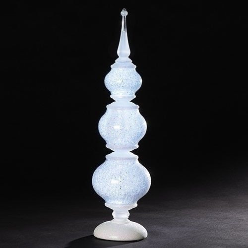 Roman 18.5" LED Trip Ball Finial TP Crystal Ice (130251)