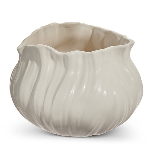 Raz Imports 9.5" Flowing Planter - White (4510192)