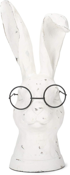 Raz Imports Rabbit Floppy Ears With Round Glasses, 10.75" (4011105)