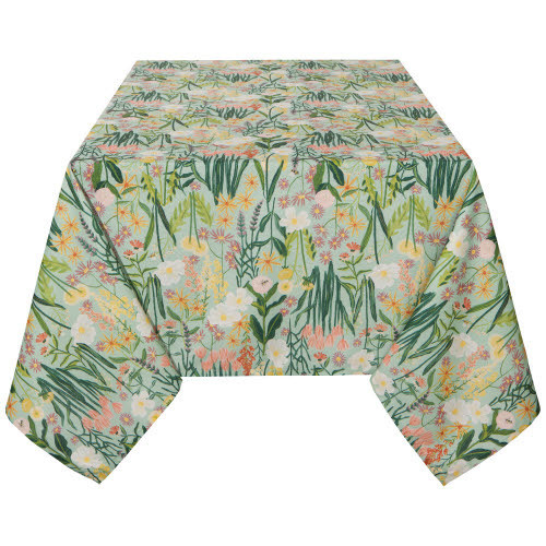 Now Designs Clean Coast Tablecloth, Bees & Blooms - 60x120" (NTC1790D)