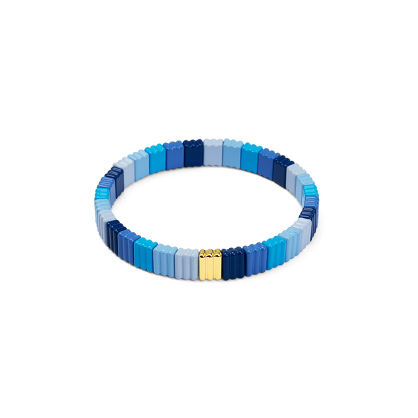 Zenzii Bracelet, Ribbed Stretch - Blue (B1601BLUE)