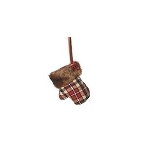 Roman Plaid Mitten Ornament
