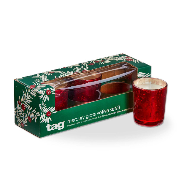 TAG Votive Candles, Winter Bonfire - Set of 3 (G20190)