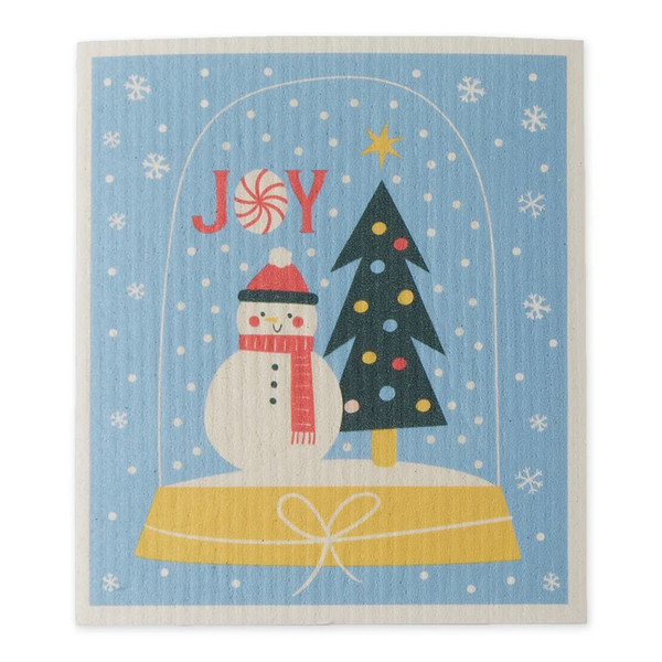 Design Imports Swedish Dish Cloth, Snowglobe Snowman (755491C)