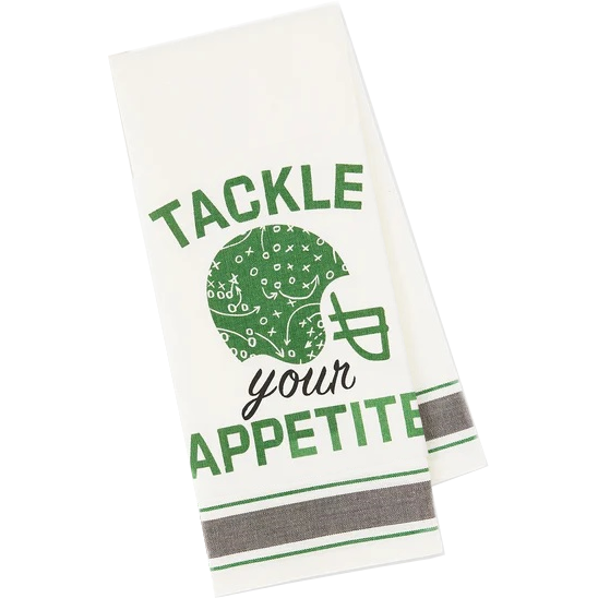 Design Imports India Home Team Dishtowel, Tackle Your Appetite (756141A)