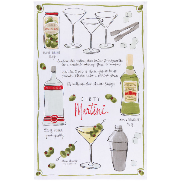 Now Designs Dishtowel, Martini (NKT3642D) Now Designs Dishtowel, Martini (NKT3642D)
