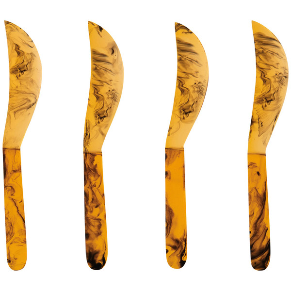 Now Designs Resin Spreaders, Tortoiseshell - Set of 4 (HSV3923D)