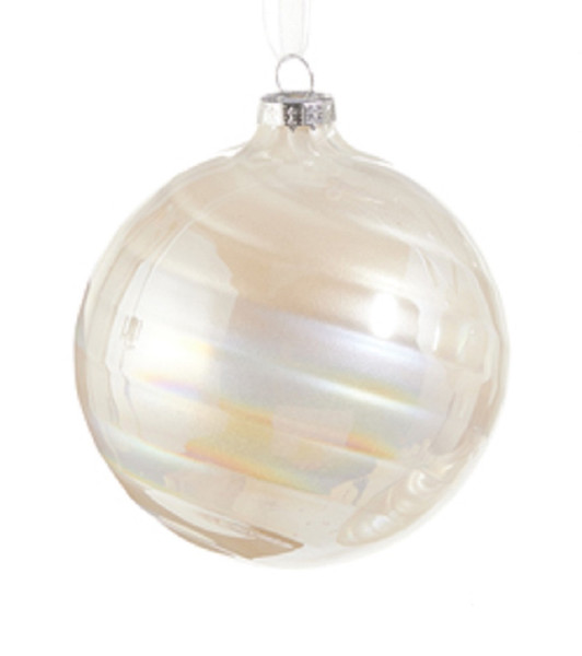 RAZ Imports Pearlescent Glass Ornament, Ball Shape (4522897A)
