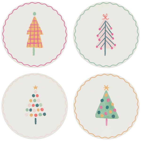 Now Designs Soak Up Coasters, Glitzmas -  Set of 4 (JCO2594D) Now Designs Soak Up Coasters, Glitzmas -  Set of 4 (JCO2594D)
