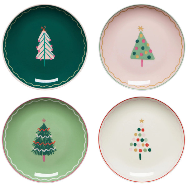 Now Designs Appetizer Plates, Glitzmas - Set of 4 (JPT2595D) Now Designs Appetizer Plates, Glitzmas - Set of 4 (JPT2595D)