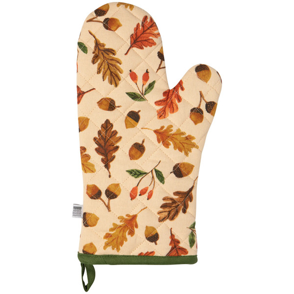 Now Designs Oven Mitt, Oak & Acorn Spruce (NOM3581D)