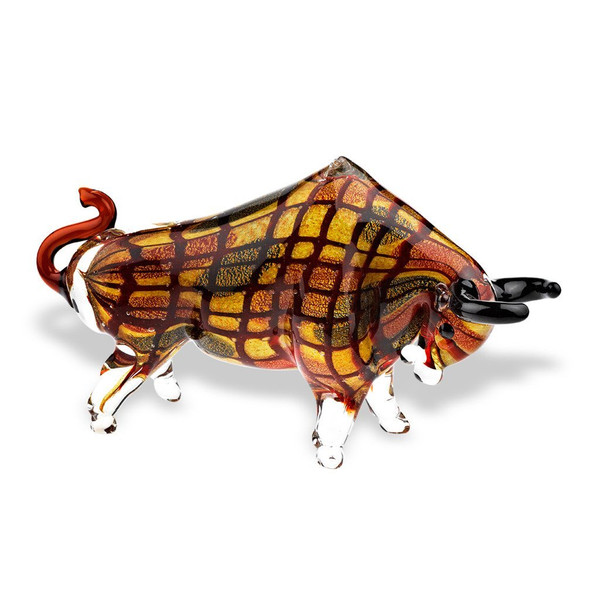 Badash 8" Toro Grande Bull Murano Glass Figurine (J470)