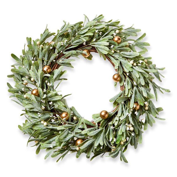 TAG Wreath, Mistletoe - 21" (G20108) TAG Wreath, Mistletoe - 21" (G20108)