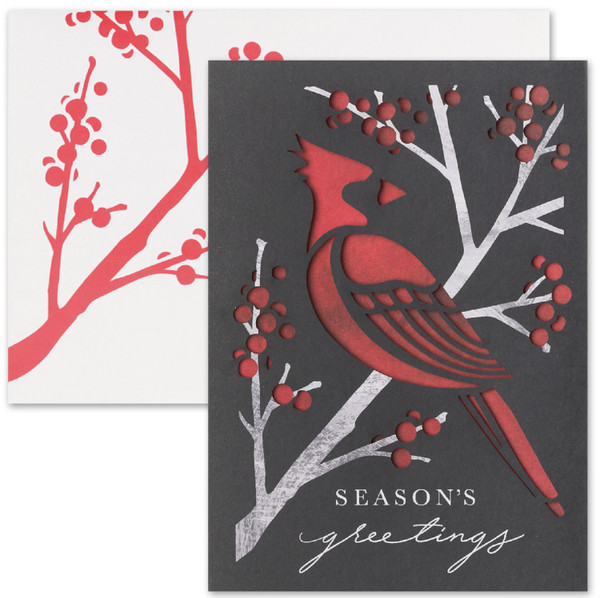 Masterpiece Studios Boxed Holiday Cards, Striking Cardinal Laser Cut (992300)