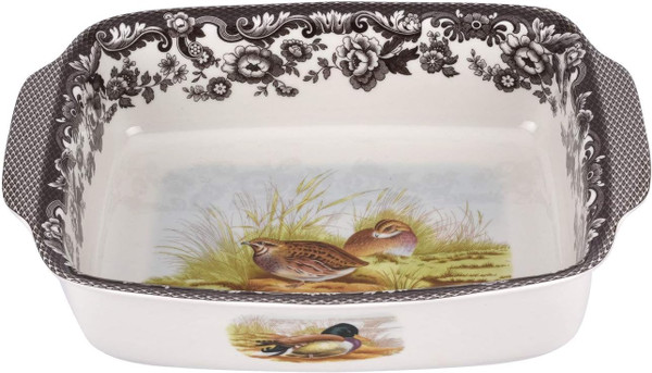 Portmeirion Rectangular Handled Dish 12 " Mallard & Quail, Woodland (1661747)