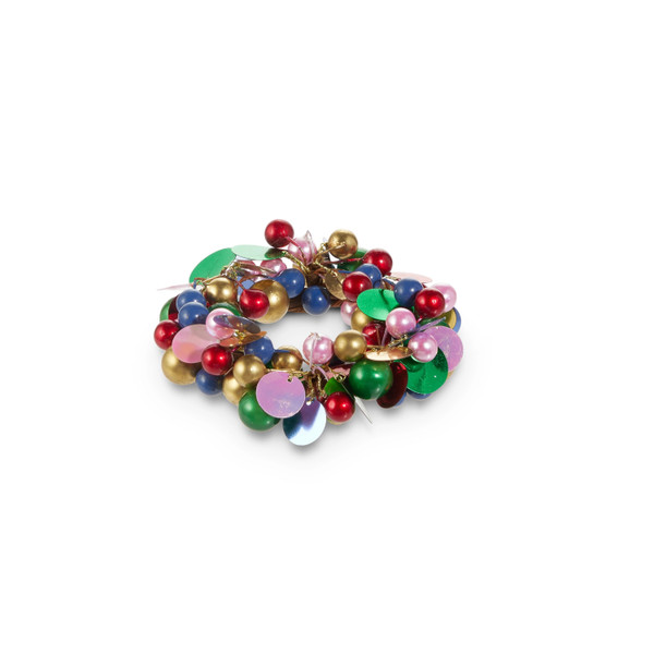 RAZ Imports Bright Bead Mini Wreath - Candle Ring - 4.5" (4510112)