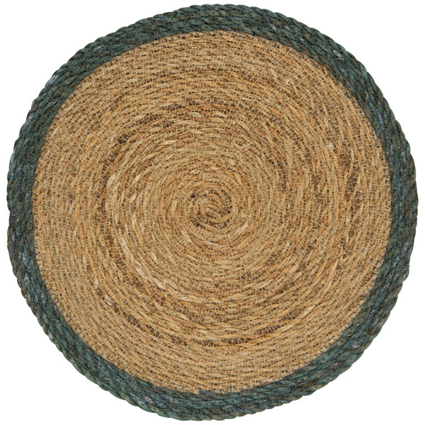 Now Designs Placemat, Blue Border Seagrass (NPM4296D)