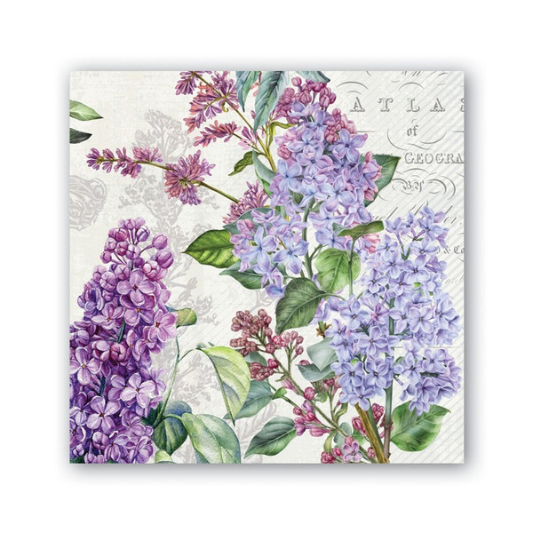 Michel Design Works Paper Beverage Napkins, French Lilacs - 2 Packs (814441)