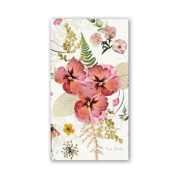 Michel Design Works Hostess Napkins, Pressed Flowers - 2 Packs (807447)
