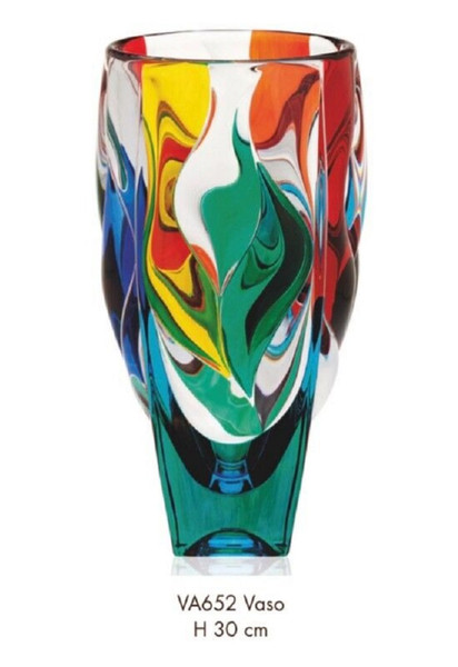 Gage Bamboo Murano Style Vase 11"H (VA652M)