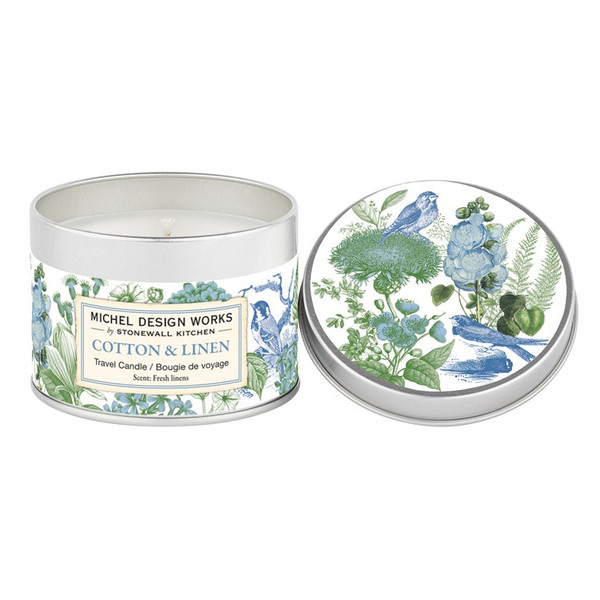 Michel Design Works Travel Candle, Cotton & Linen (849417)