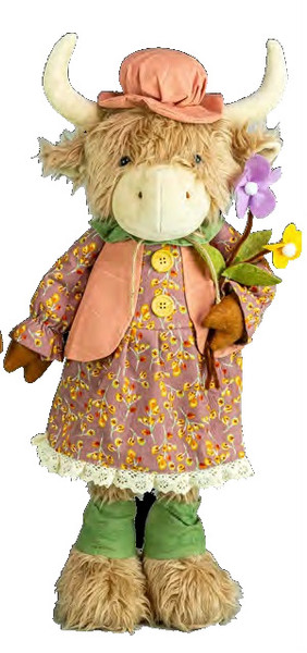 Hanna's Handiworks Highland Cow Stander - Girl (66348A)