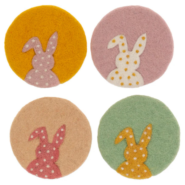 Boston International Coasters - Felted Bunny (HAT25155)