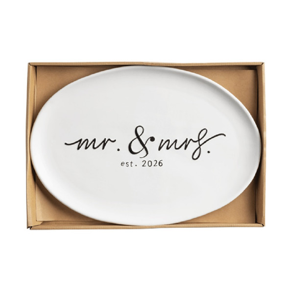 Mud Pie Mr. & Mrs. 2026 Platter (40700912)