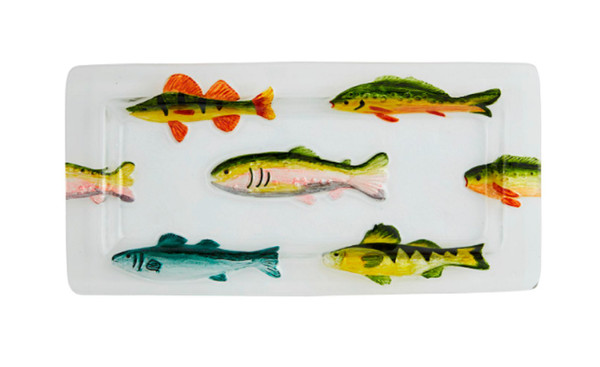 Mud Pie Glass Platter, Fish (40700794)