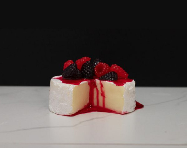 Just Dough It Fake Brie Cheese Round Topped With Blackberries and Raspberries (W0963-R)