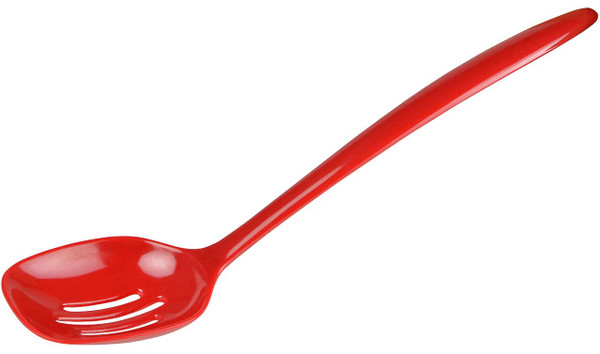 Gourmac Melamine 12" Slotted Spoon, Red (3532RD)