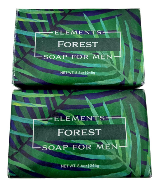 Greenwich Bay Elements Forest Soap for Men, 8.6 oz Bars, Set of 2 (R5P032)