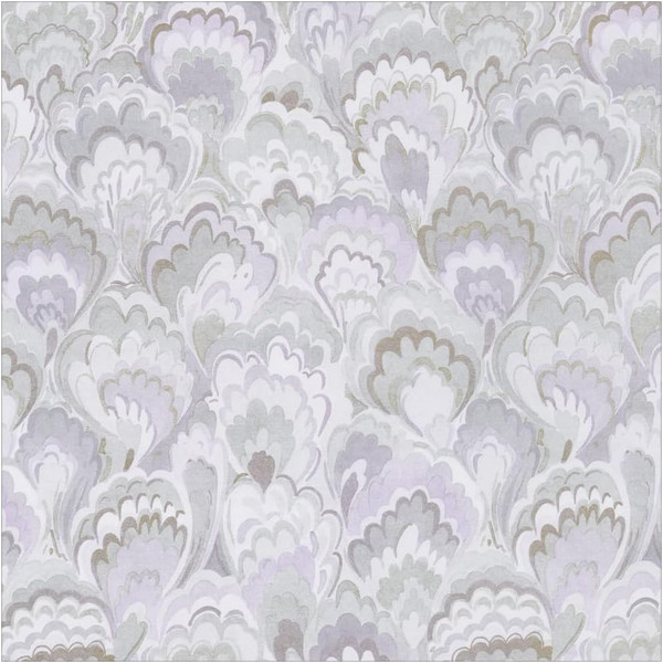 Caspari Gift Wrap Roll, Marbled Ceramica Silver & Lavender (101273RC)