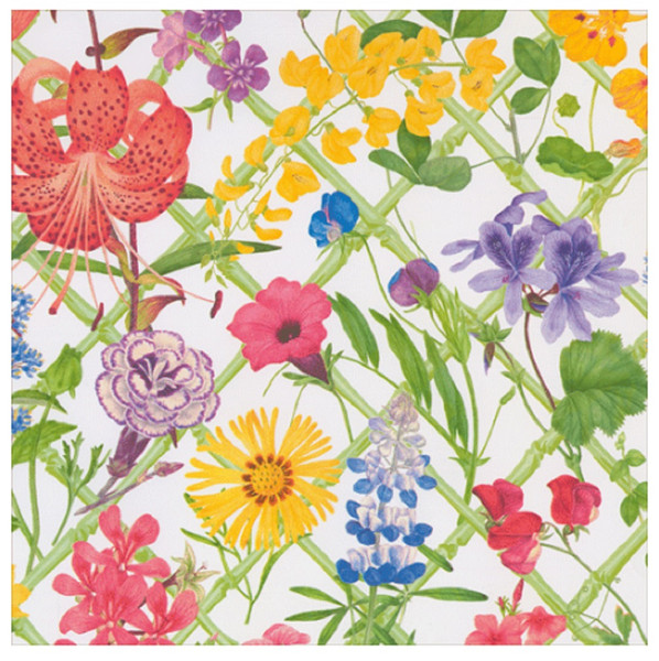 Caspari Gift Wrap Roll, Floral Trellis (10084RC)