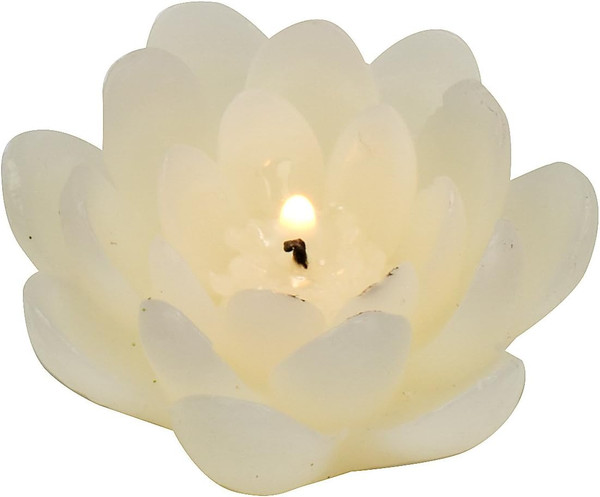 Biedermann & Sons 4-Pack Floating Lotus Candles, White (C1000WT)