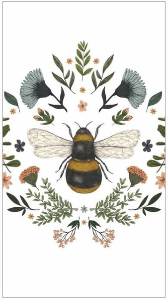 Paperproducts Design Guest Towel Napkins, Secret Bee Floral - 2 Packs (141002213)