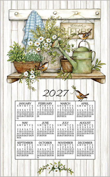 Kay Dee Calendar Towel, Fresh Herbs - 2027 (F3587)