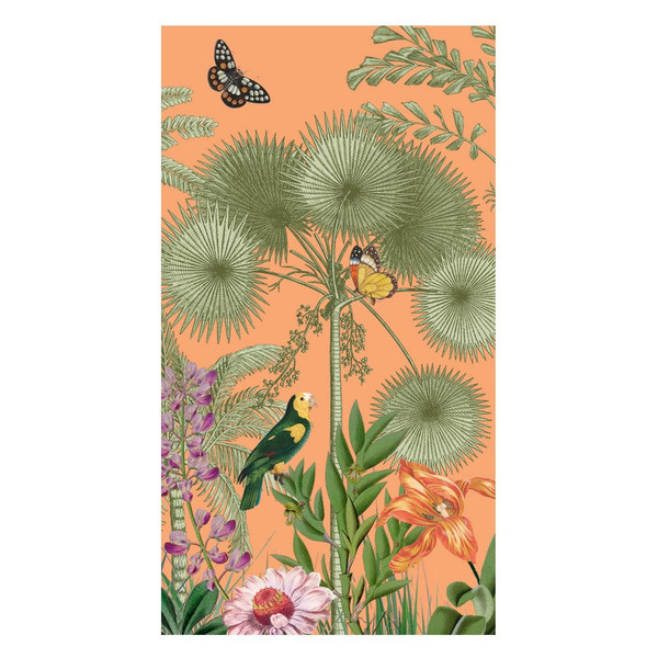 Caspari Paper Guest Towel Napkins,  Paradise Garden Medallion - 2 Packs (18951G)