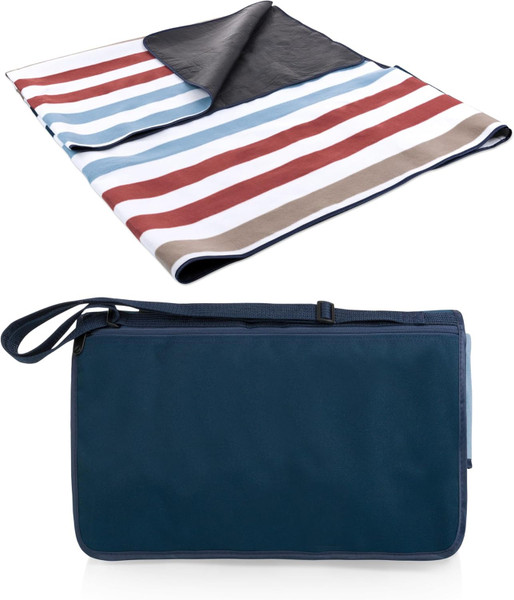 Picnic Time Blanket Tote XL Outdoor Picnic Blanket, Coastal Stripe (920-00-378-000-0)