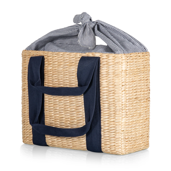 Picnic Time Parisian Picnic Basket, Beige with Navy Blue Accents (121-00107-000-0)